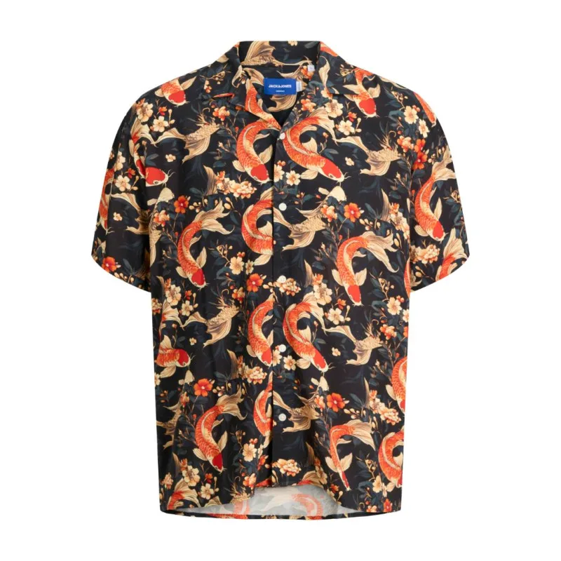 Jack & Jones "Tokyo Resort Shirt",κοντομάνικο Lenzing viscose πουκάμισο - Peat