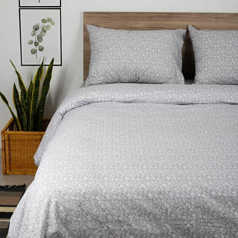 Σεντόνια Μονά (Σετ) 105X205+30 Sunshine Cotton Feelings 920 Grey Με Λάστιχο (105x205+30)
