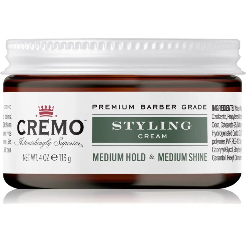 Cremo Hair Styling Cream Medium Styling ενυδατική στυλιστική κρέμα για τα μαλλιά για άντρες 113 γρ