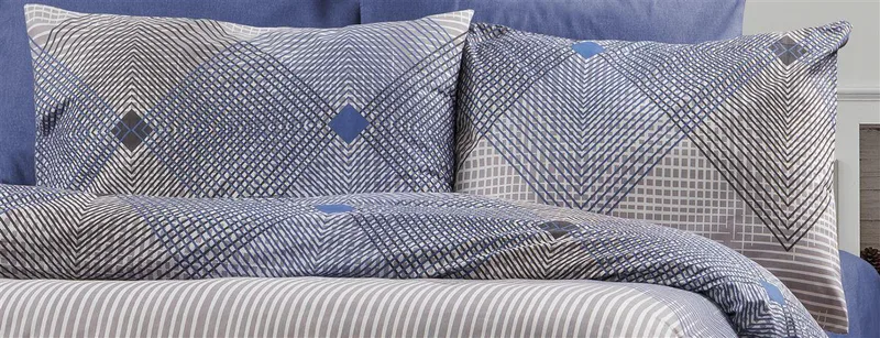 Μαξιλαροθήκη Φάκελος Polycotton 50x70εκ. Καλλιρόη 604 Grey-Blue DimCol (Χρώμα: Μπλε, Ύφασμα: 70% Βαμβάκι-30% Polyester) - DimCol - 33311647065
