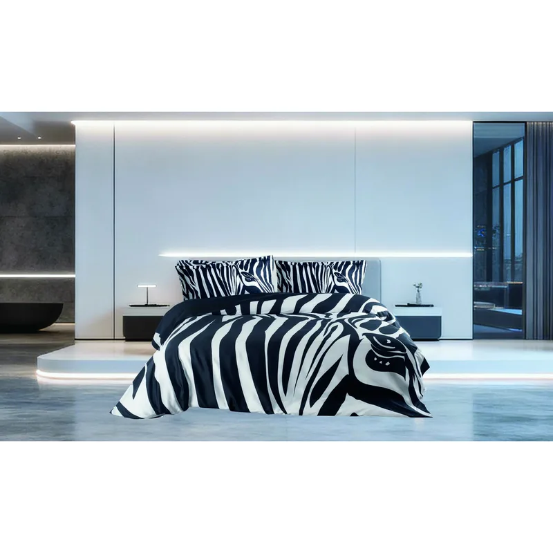 Σετ Σεντόνια Βαμβακοσατέν King 270x290εκ. Zebra Makis Tselios (Ύφασμα: Βαμβακοσατέν, Τύπος κατωσέντονου: Χωρίς Λάστιχο, Μέγεθος: King Size) - Makis Tselios - 901440123456
