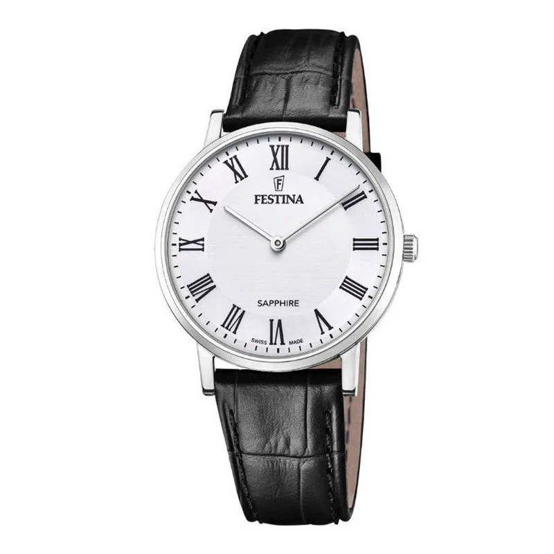 FESTINA Black Leather Strap F20012/2
