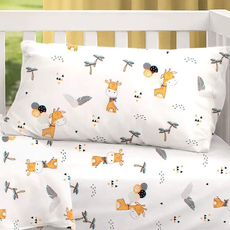 Βρεφική Μαξιλαροθήκη 35x45 Dimcol Giraffe 599 Πορτοκαλί