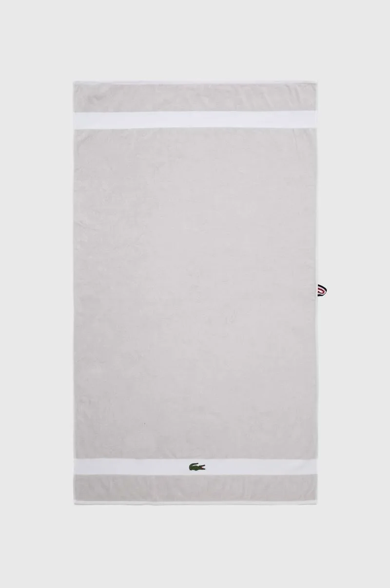 Μεγάλη βαμβακερή πετσέτα Lacoste L Casual Argent 90 x 150 cm