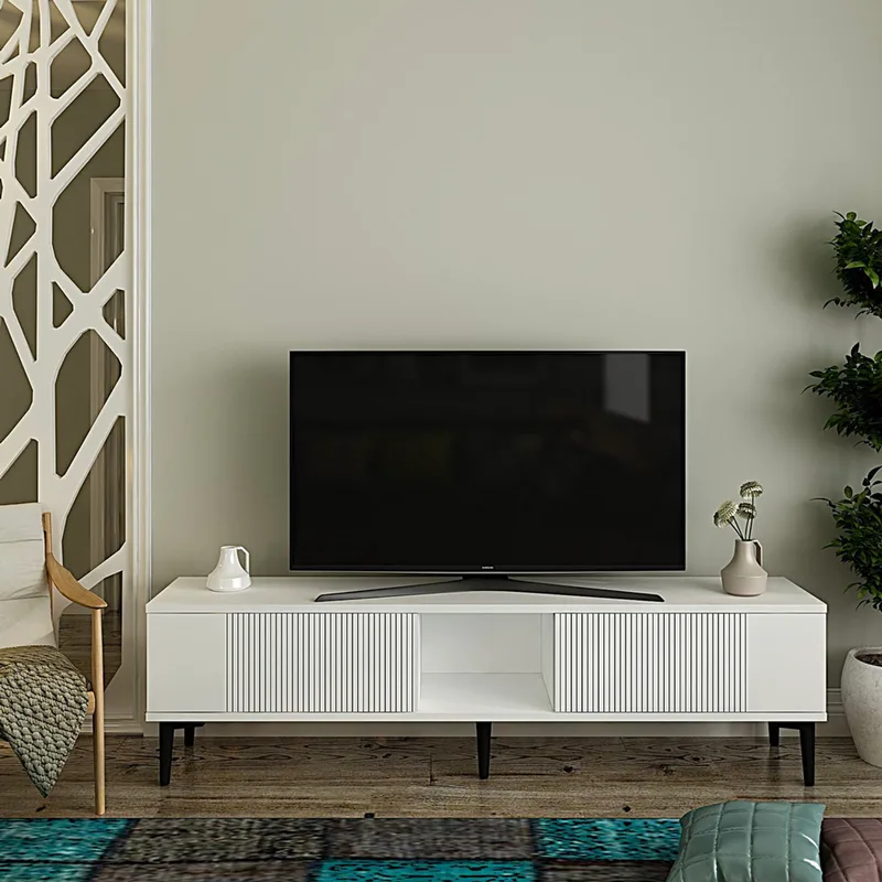 Έπιπλο Τηλεόρασης Corsa 150 - White 555Chm1135 (150x40,5x32 cm)