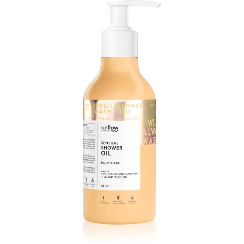 so!flow Sensual Shower Oil λάδι για ντους για ξηρό δέρμα Πορτοκαλί with Cardamom 400 ml