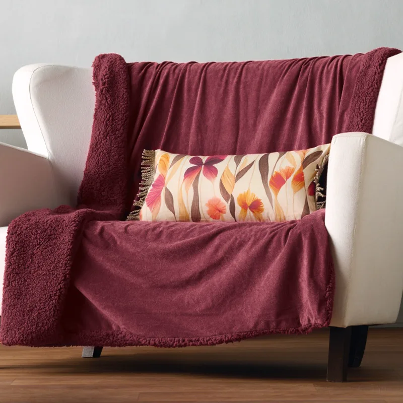 Κουβέρτα Καναπέ-Ριχτάρι 130x170 Kentia Sutton 05 Wine Red