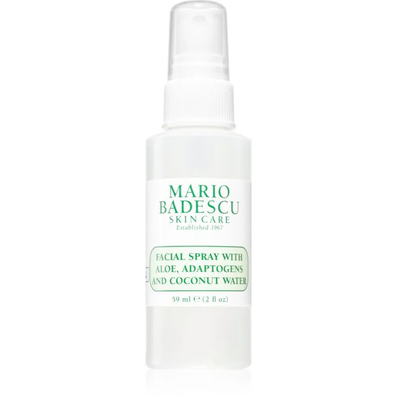 Mario Badescu Facial Spray with Aloe, Adaptogens and Coconut Water αναζωογονητική ομίχλη για κανονική έως ξηρή επιδερμίδα 59 ml