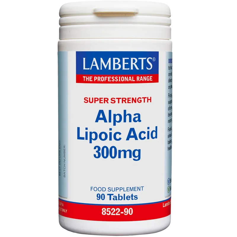 Lamberts Alpha Lipoic Acid Συμπλήρωμα Διατροφής με Αντιοξειδωτική Δράση Απαραίτητο για την Παραγωγή Ενέργειας 300mg, 90tabs