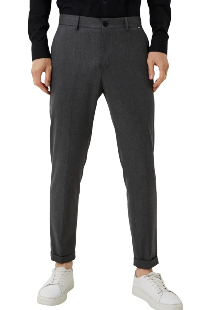 Παντελόνι Υφασμάτινο Mexx Tom Basic Smart With Cuff TU1367036-01M-Grey Melee Ανδρικό