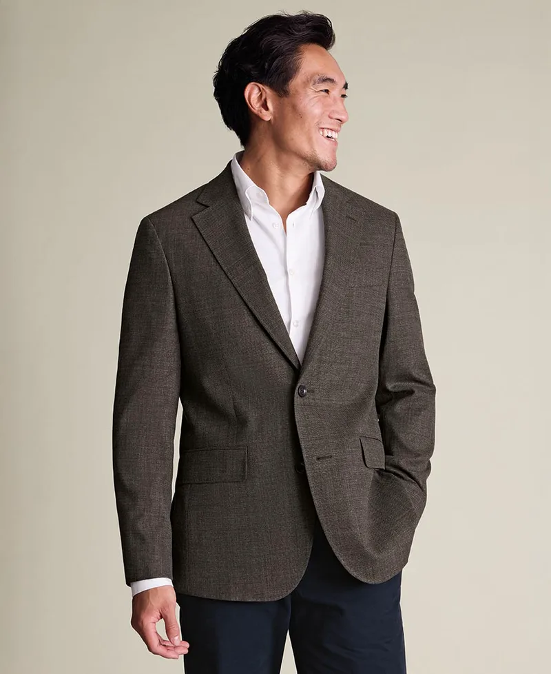Charles Tyrwhitt Ανδρικό Σακάκι Wool Stretch Slim Fit