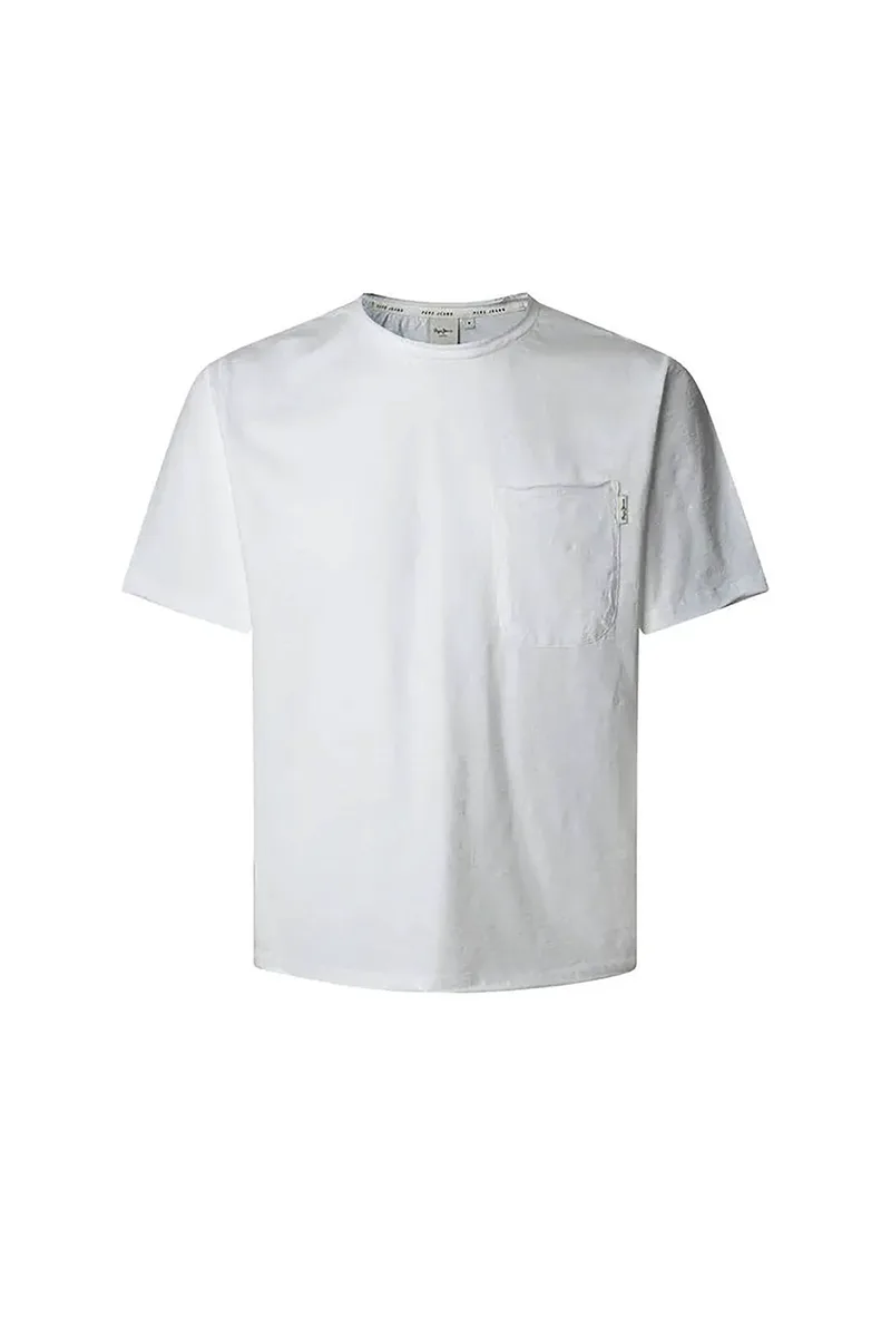 Pepe Jeans ανδρικό T-shirt μονόχρωμο Regular Fit - PM509765 Λευκό