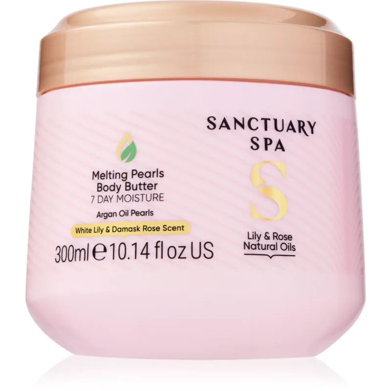 Sanctuary Spa Lily & Rose Natural Oils Εντατικό ενυδατικό βούτυρο σώματος 300 ml