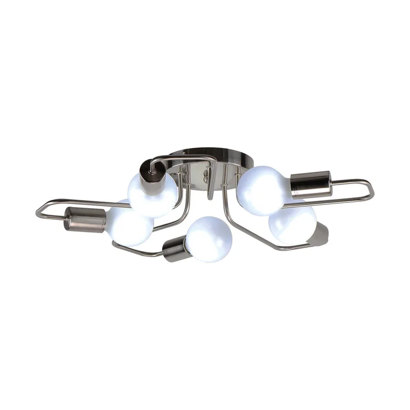 Φωτιστικό Οροφής Πολύφωτο Homelighting Shevy 77-8088 Nickel