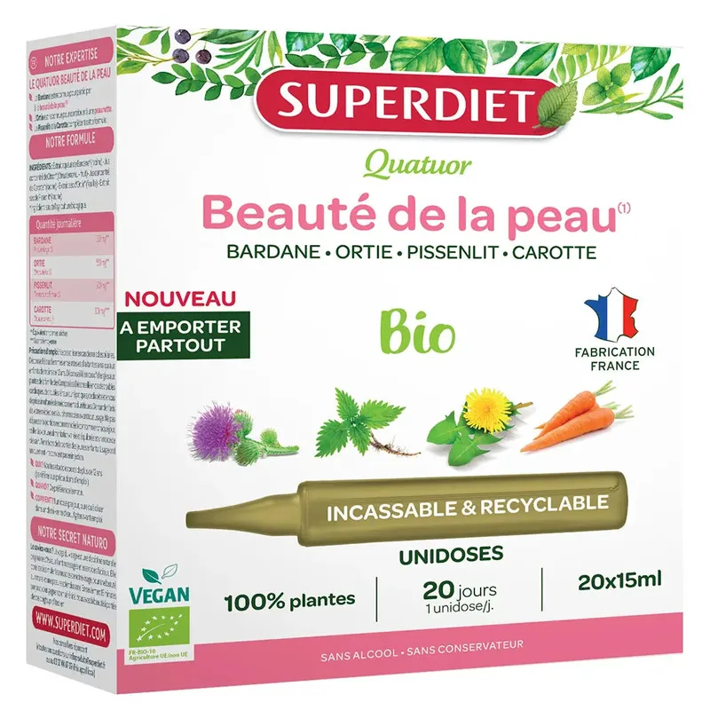 Superdiet Quatuor Bio Skin Beauty 20 vials