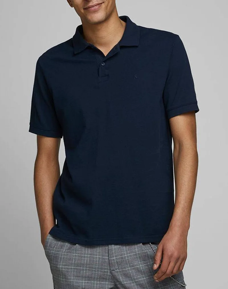 JACK&JONES ΜΠΛΟΥΖΑ JJEBASIC POLO SS NOOS 12136516-Navy Blazer DarkBlue