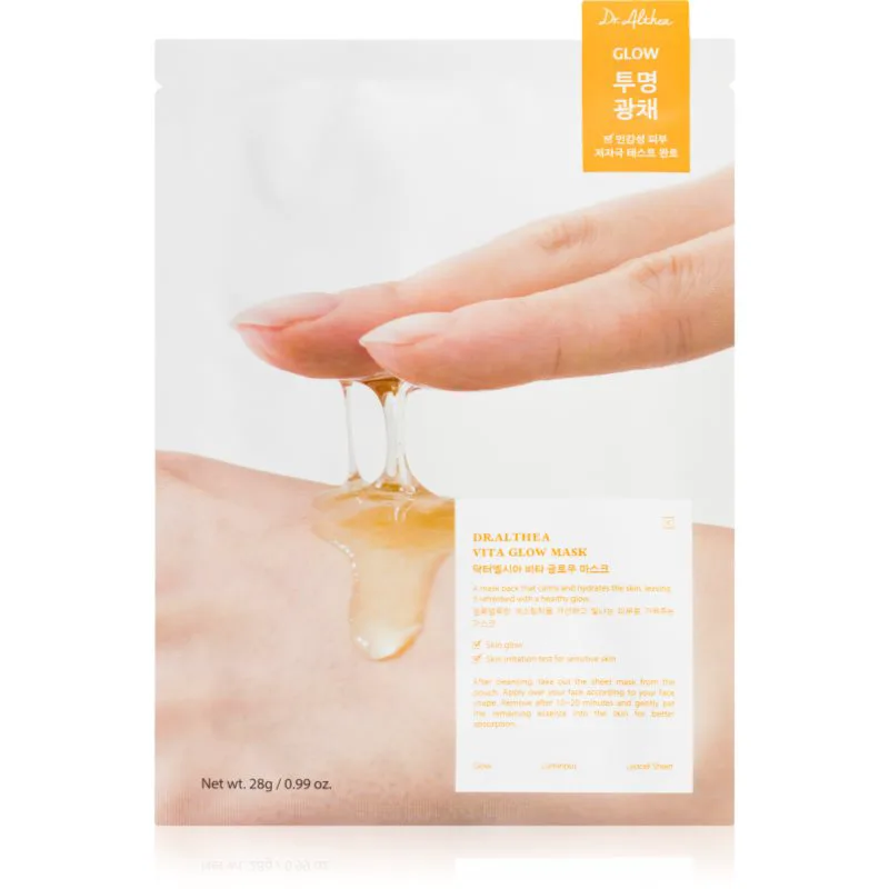 Dr. Althea Vita Glow Mask λαμπρυντική υφασμάτινη μάσκα λάμψης 28 γρ