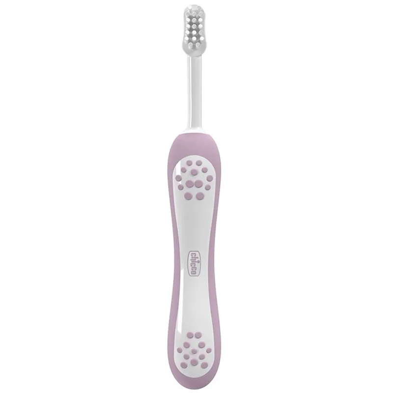 Chicco First Milk Teeth Toothbrush 6-36m Παιδική Οδοντόβουρτσα για τα Πρώτα Νεογιλά Δοντάκια 1 Τεμάχιο - Ροζ