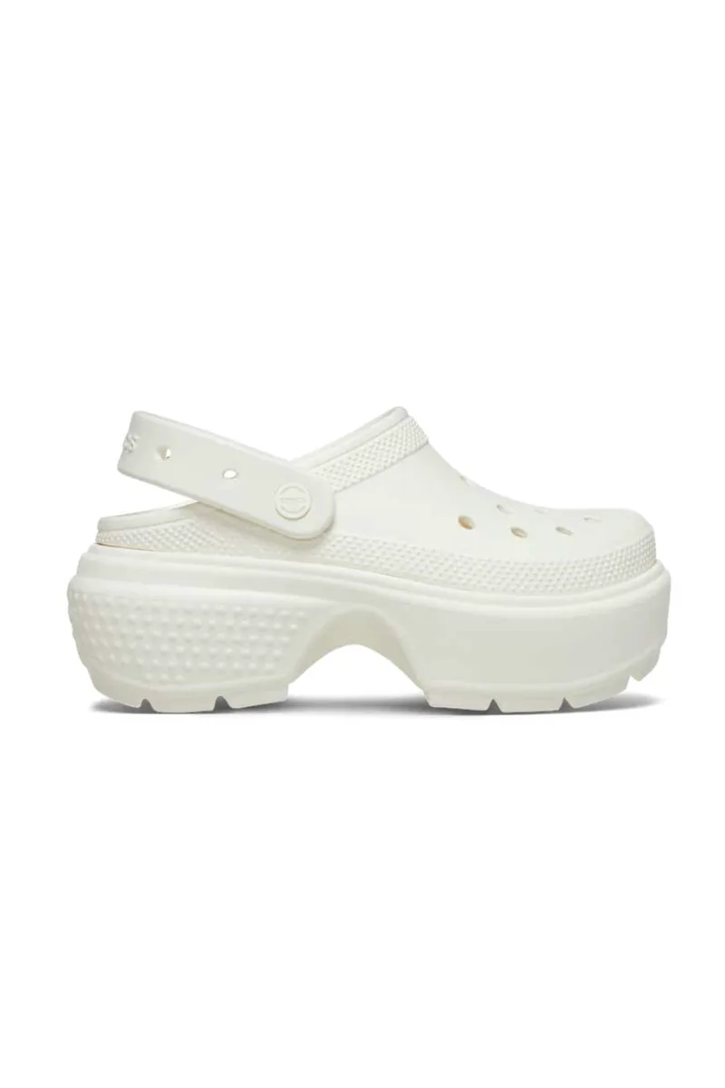 CROCS Stomp Clog Γυναικεία Σανδάλι - Λευκά-209347-0WV-WHITE