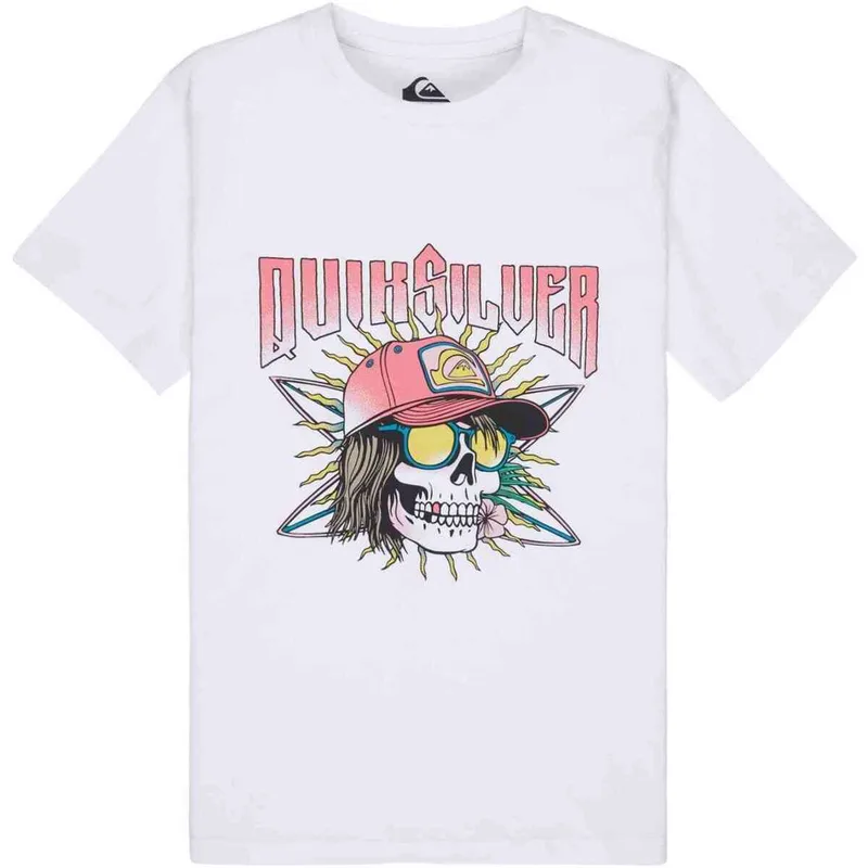 T-shirt με κοντά μανίκια Quiksilver WHITE SOUND ON SS