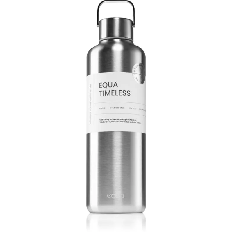 Equa Timeless μπουκάλι νερού από ανοξείδωτο ατσάλι χρώμα Steel 1000 ml