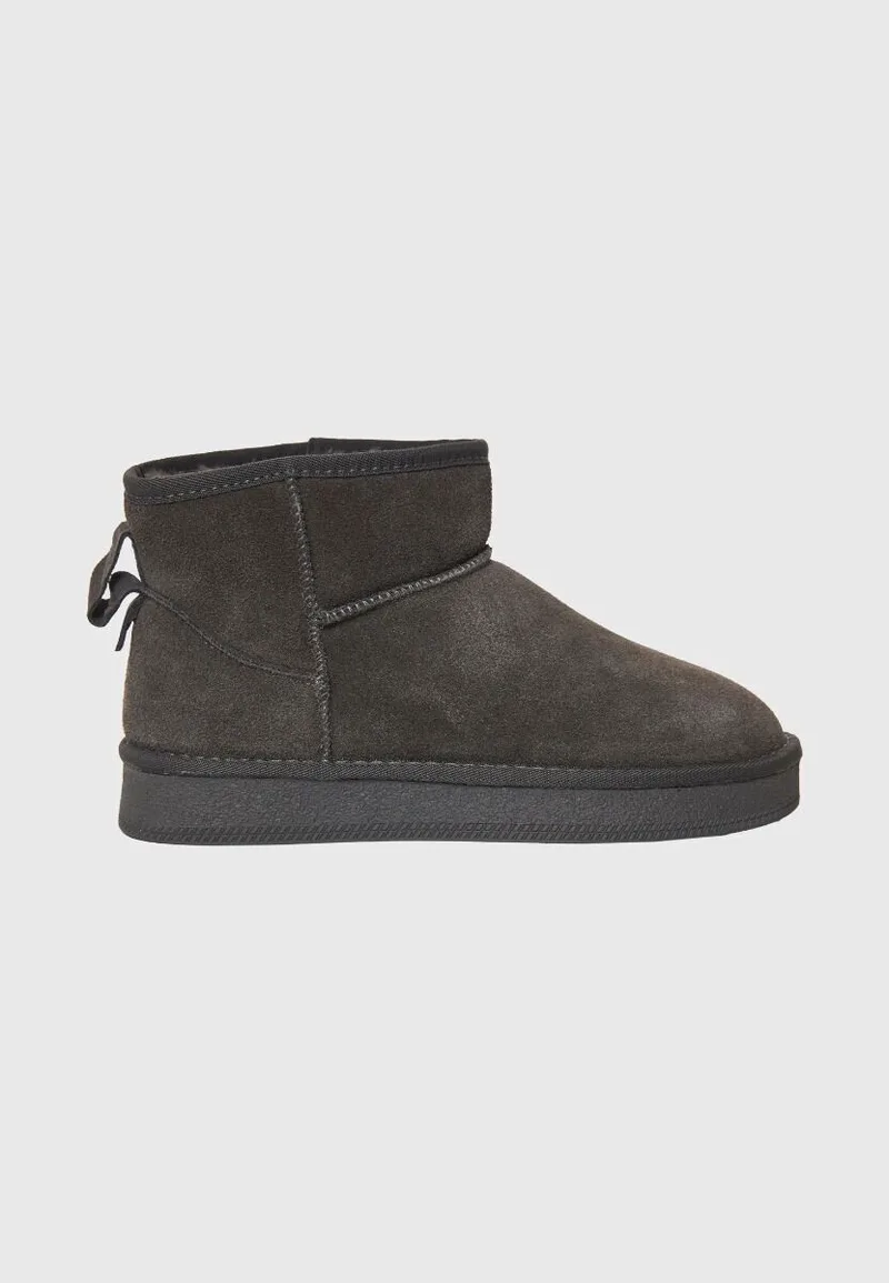 Funky Buddha Γυναικεία Δερμάτινα Μποτάκια FBL012-118-08 Σκούρο Γκρί