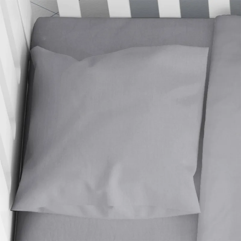 Βρεφική Μαξιλαροθήκη Dimcol Solid Dark Grey 495