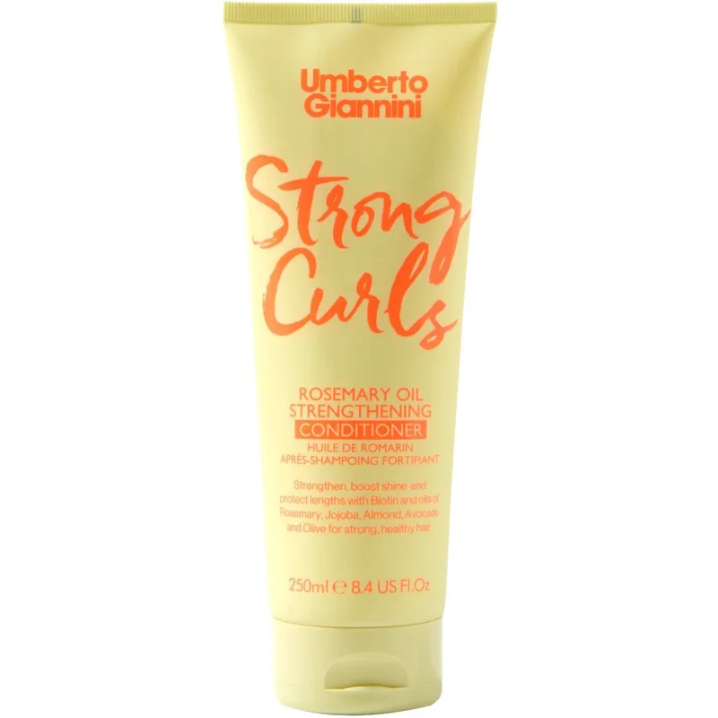 Umberto Giannini Strong Curls Rosemary Oil Strenghthening Conditioner Ενδυναμωτική & Θρεπτική Μαλακτική Κρέμα Μαλλιών για Προστασία & Αναζωογόνηση με Έλαιο Βιοτίνης 250ml