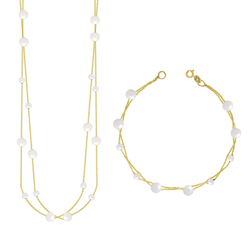 Σετ Από Kίτρινο Χρυσό 14 Καρατίων SET450