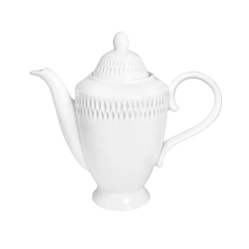 Τσαγιέρα Πορσελάνης White PW43 Diamante Oriana Ferelli 1210ml PRPW430015 (Υλικό: Πορσελάνη, Χρώμα: Λευκό) - Oriana Ferelli - PRPW430015