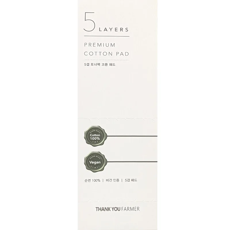 Thank You Farmer 5 Layers Premium Cotton Pad Δίσκοι από Βαμβάκι για Απαλό Καθαρισμό & Αφαίρεση του Μακιγιάζ 80 Τεμάχια