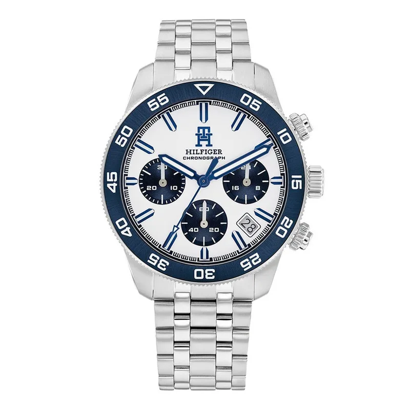 TOMMY HILFIGER Sport Chronograph Silver Stainless Steel Bracelet 1792157
