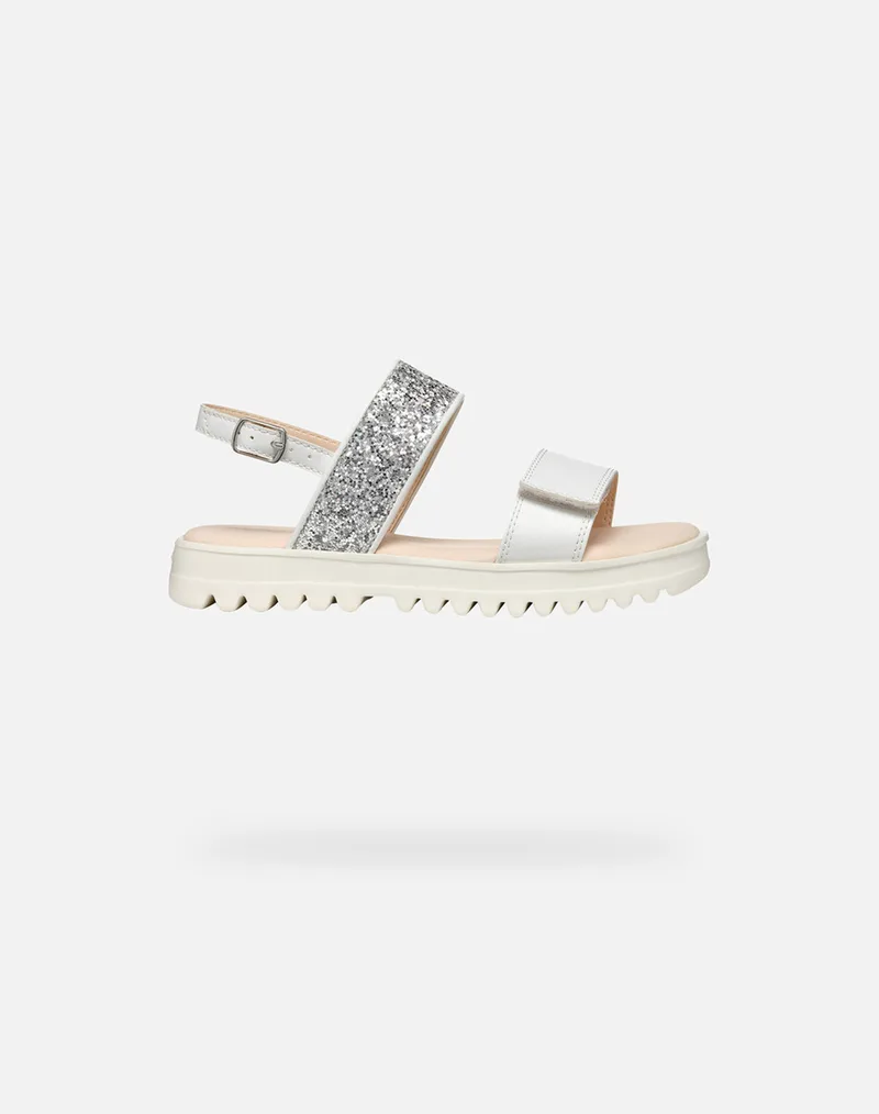 GEOX J S.CORALIE G. A - SYN+GLI.TEX J556EA0BCEWC1Z1N 28-35-C1Z1N White