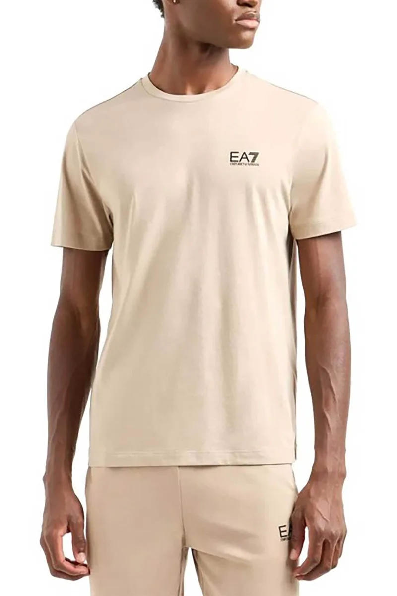EA7 ανδρικό T-Shirt με λογότυπο - 8NPT25PJVPZ Μπεζ