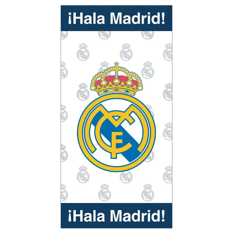 Real Madrid Πετσέτα Θαλάσσης Microfiber Λευκή 70x140cm