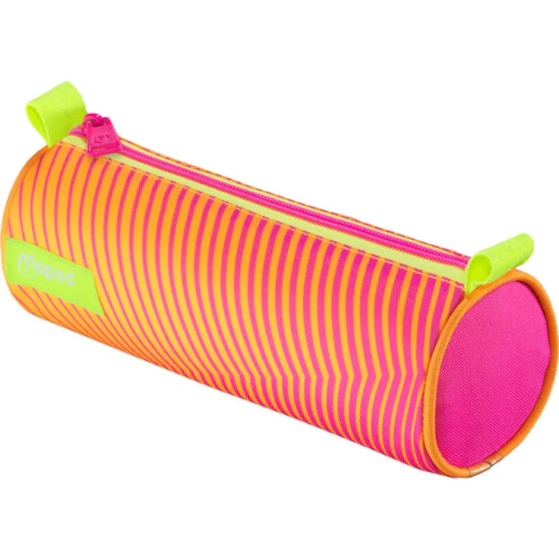 Κασετίνα Βαρελάκι Metal Zipper Maped Neon Πορτοκαλί 22,5cm x7,5cm 932901