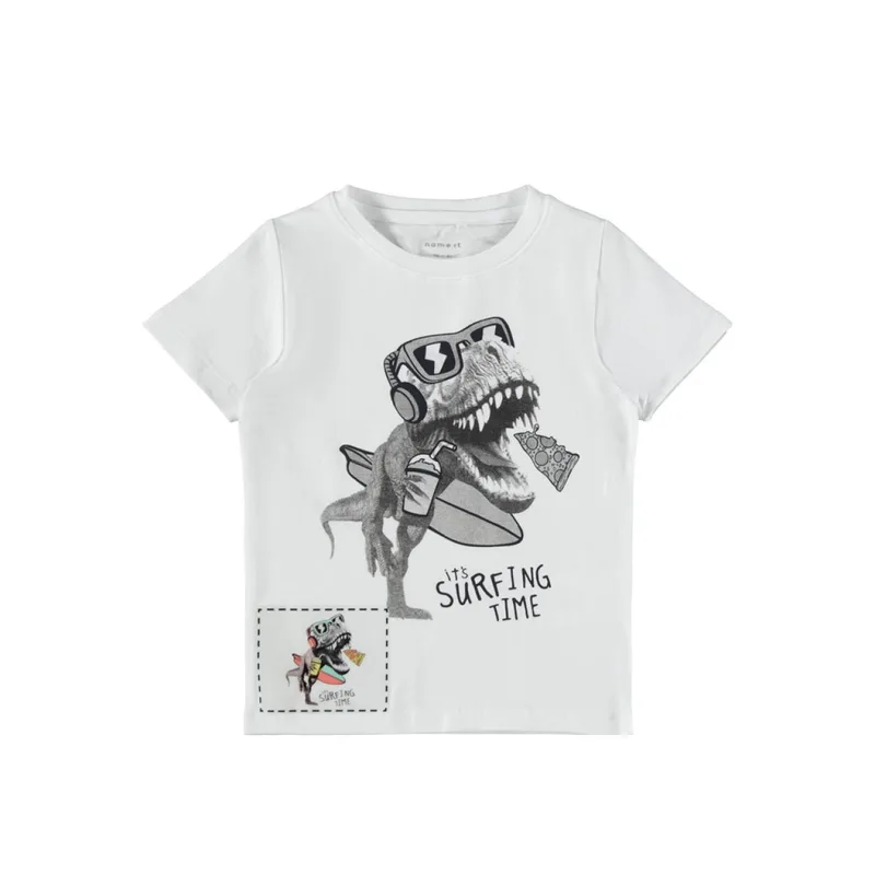 Μπλούζα μακό αγόρι Sun Top Name it-13190851-BW organic cotton