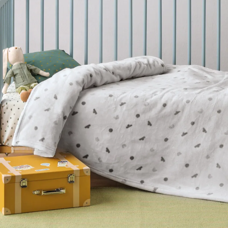 Κουβέρτα Fleece Αγκαλιάς 80x100 Kentia Nube Light Grey