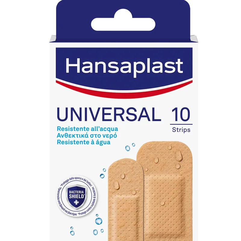 Hansaplast Universal Water Resistant Ανθεκτικά στο Νερό Επιθέματα σε Διάφορα Μεγέθη για Κάλυψη Μικρών Πληγών 10 Τεμάχια