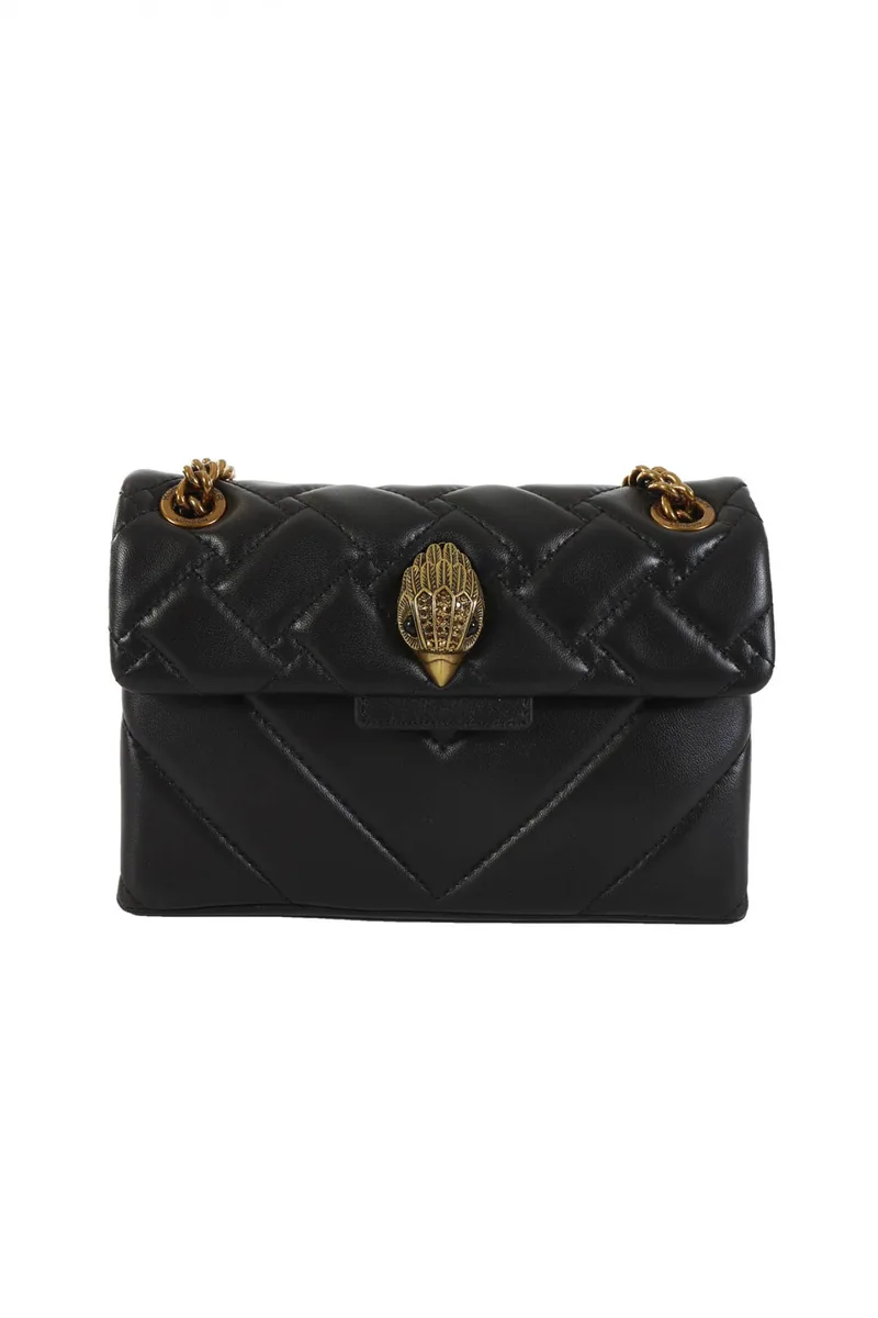 KURT GEIGER ΤΣΑΝΤΑΚΙ MINI CROSSBODY/ΩΜΟΥ ΚΑΠΙΤΟΝΕ ΜΕ ΑΛΥΣΙΔΑ ΜΑΥΡΟ
