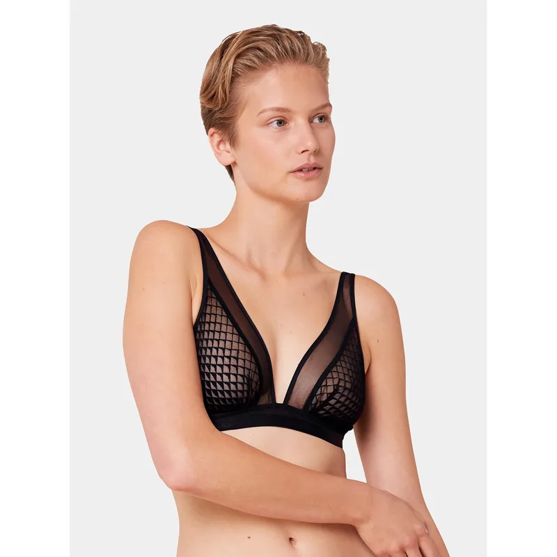 Triumph Σουτιέν Bralette Mysterious Spotlight 10217892 Μαύρο