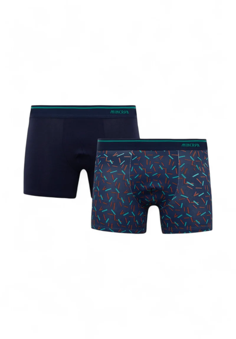 Boxer ανδρικό Multi Lines Minerva 2 Τεμ. MNRV96-29462-241-Μπλε