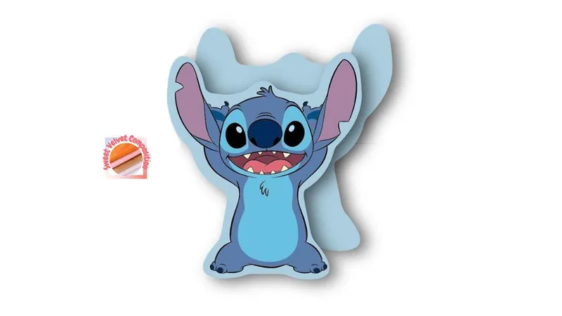 Διακοσμητικό Μαξιλάρι Μικρό Disney Home Velboa 15εκ. Stitch 90 Sky Blue DimCol (Χρώμα: Μπλε, Ύφασμα: Velboa) - DimCol - 54461702022