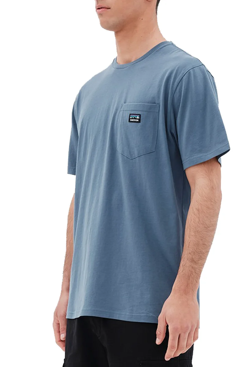 Μπλούζα Κοντομάνικη Emerson Pocket Logo 221.EM33.98-DUSTY BLUE Ανδρικό