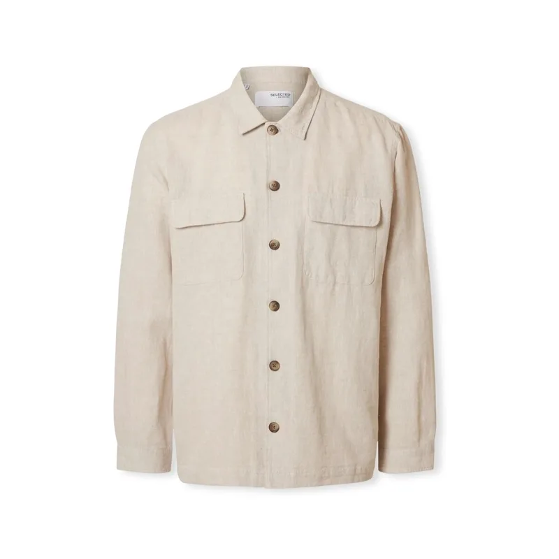 Πουκάμισο με μακριά μανίκια Selected Noos Leroy Sun Shirt - Pure Cashmere