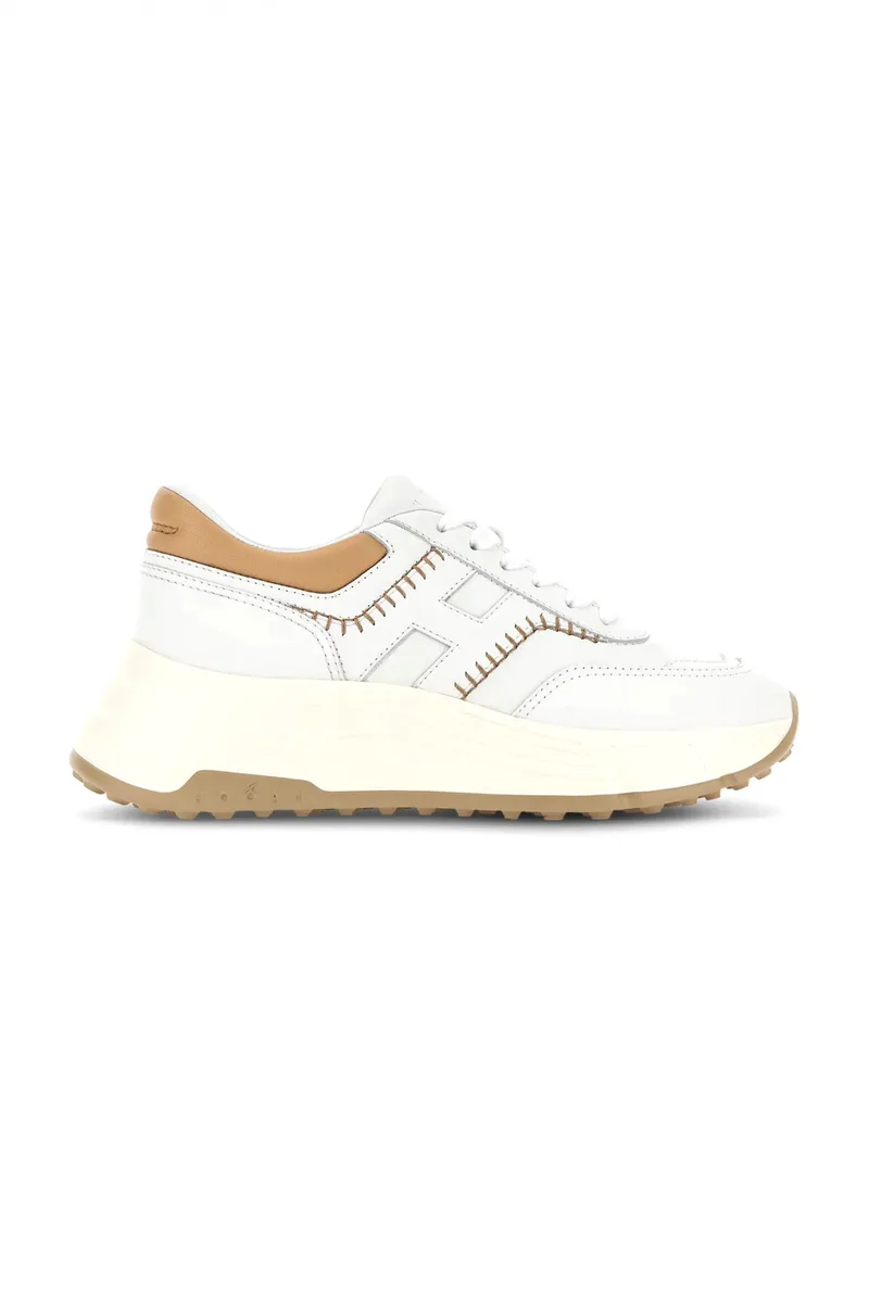 HOGAN ΠΑΠΟΥΤΣΙΑ SNEAKERS ALLACCIATO H IMPUNTURE LOGO ΛΕΥΚΟ