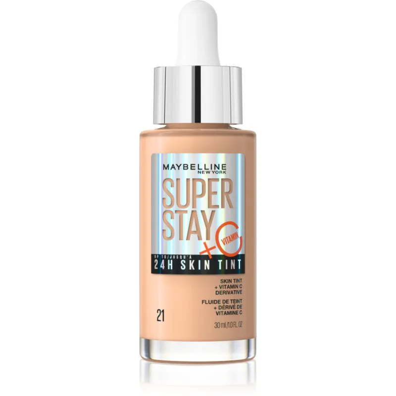 MAYBELLINE NEW YORK SuperStay Vitamin C Skin Tint ορός για ενοποίηση τόνου της απόχρωσης δέρματος απόχρωση 21 30 ml