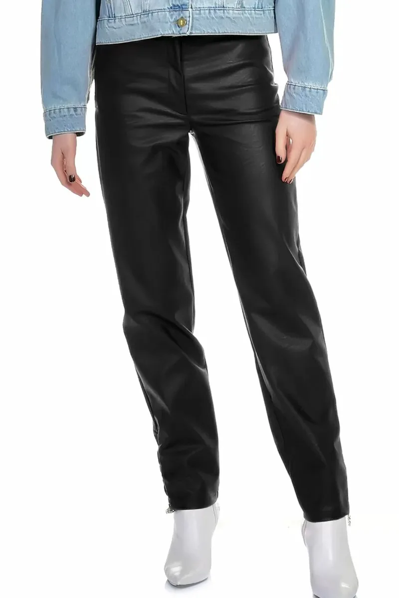 Παντελόνι Δερμάτινο Kendal + Kylie Cigarette High Rise KKW3712009-BLACK Γυναικείο