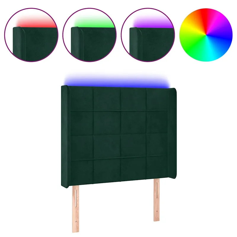 vidaXL �εφαλά�ι ��εβατιο� LED Σκο��ο Π�άσινο 83x16x118/128 εκ