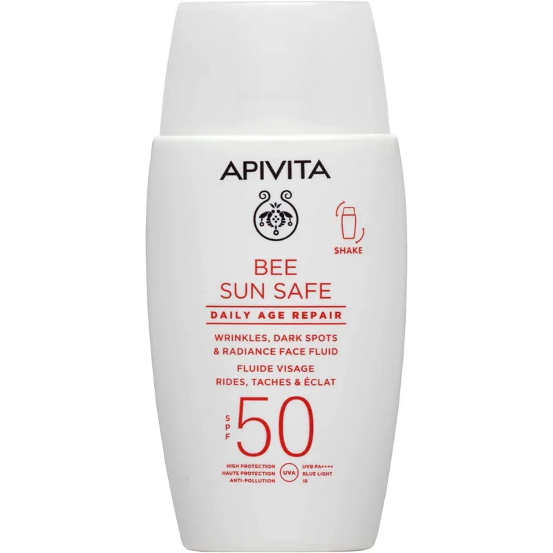 Apivita Bee Sun Safe Daily Age Repair Spf50 Λεπτόρρευστη Κρέμα Προσώπου Κατά των Πανάδων & των Ρυτίδων Υψηλής Προστασίας 50ml